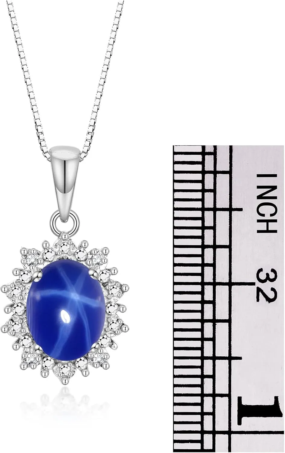 9X7MM Birthstone, rumor let painful cadmium Women's Jewelry RYLOS Princess Diana Inspired Necklace: Gemstone & Diamond Sterling Silver Pendant, 18 Chain, 