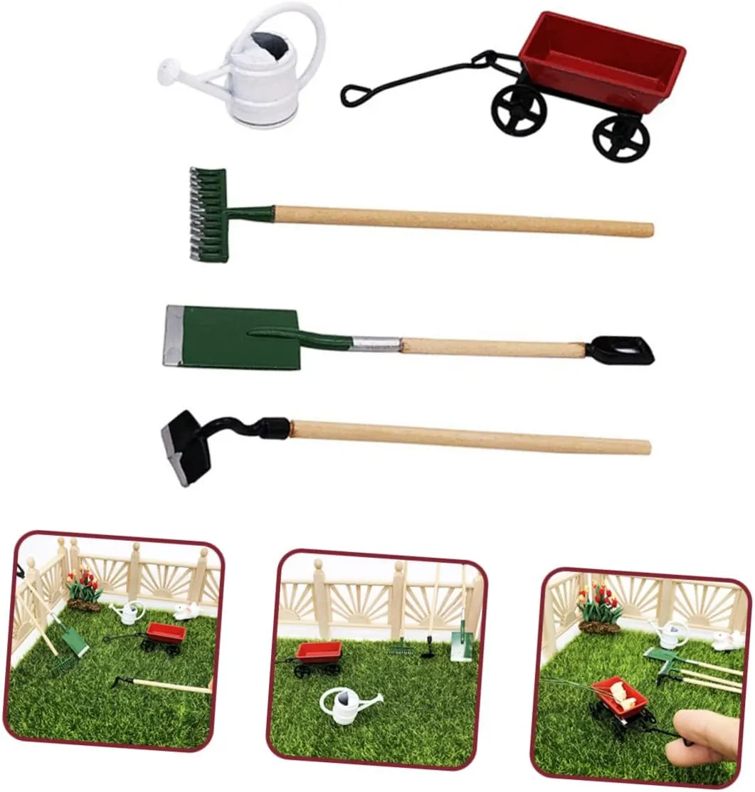 Accessories for Micro Garden Decor oystercatcher tread with Materials Creative for Imagination Hands Skills BESPORTBLE 3 Sets Mini House Gardening Tool Dollhouse Garden Decor 