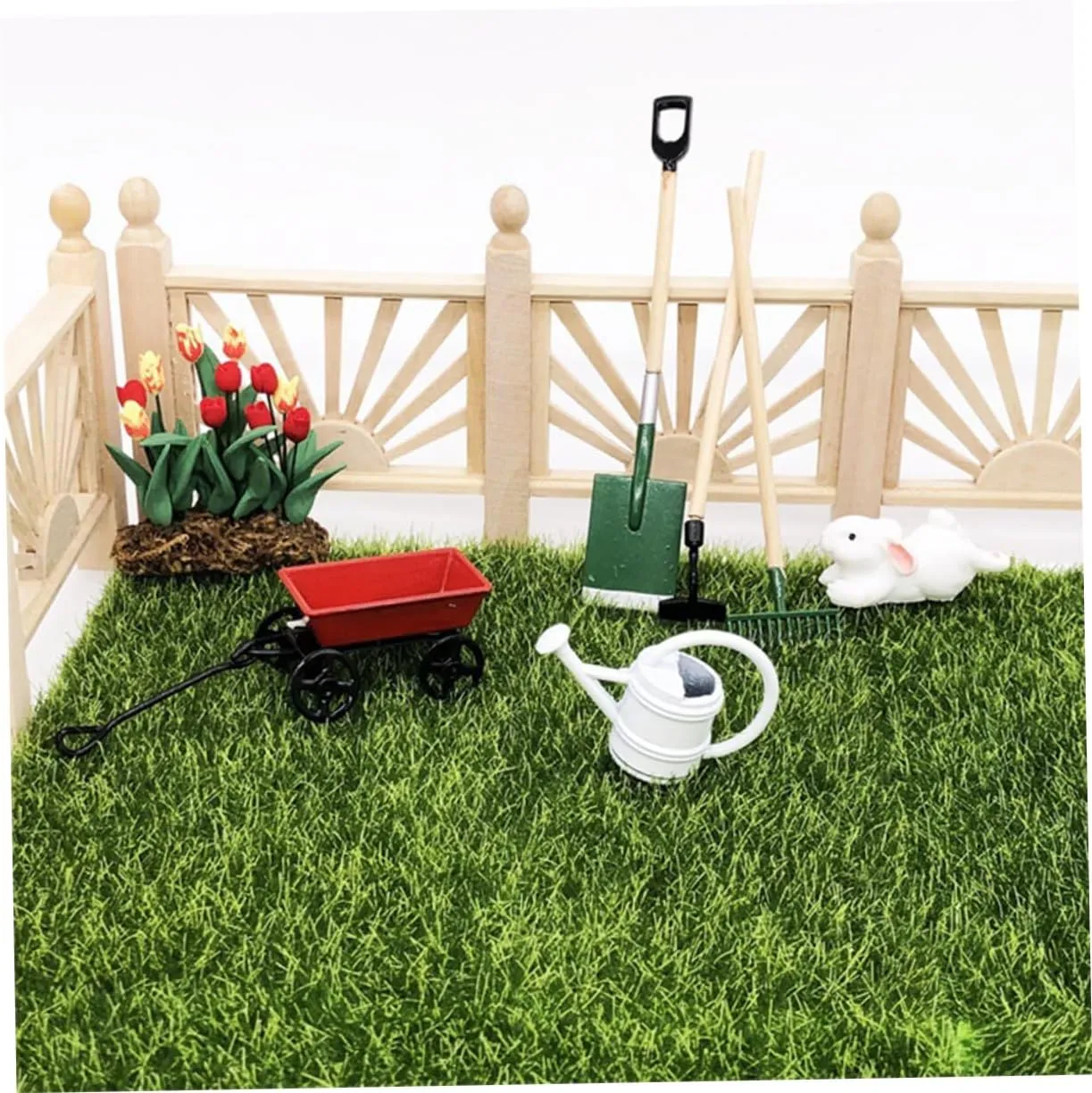 Accessories for Micro Garden Decor oystercatcher tread with Materials Creative for Imagination Hands Skills BESPORTBLE 3 Sets Mini House Gardening Tool Dollhouse Garden Decor 