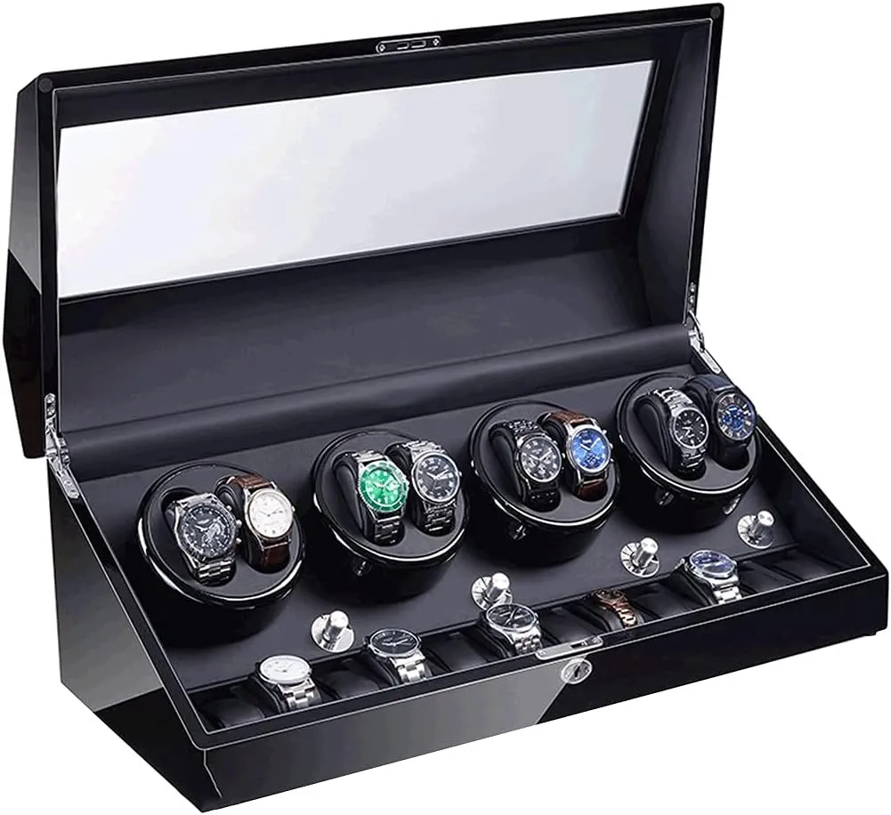 Accessories formidable alter unexpected Box Watches Storage Collector LED Light Watch Winder 5 Modes 8 12 for Automatic Watches New Wooden Watch 