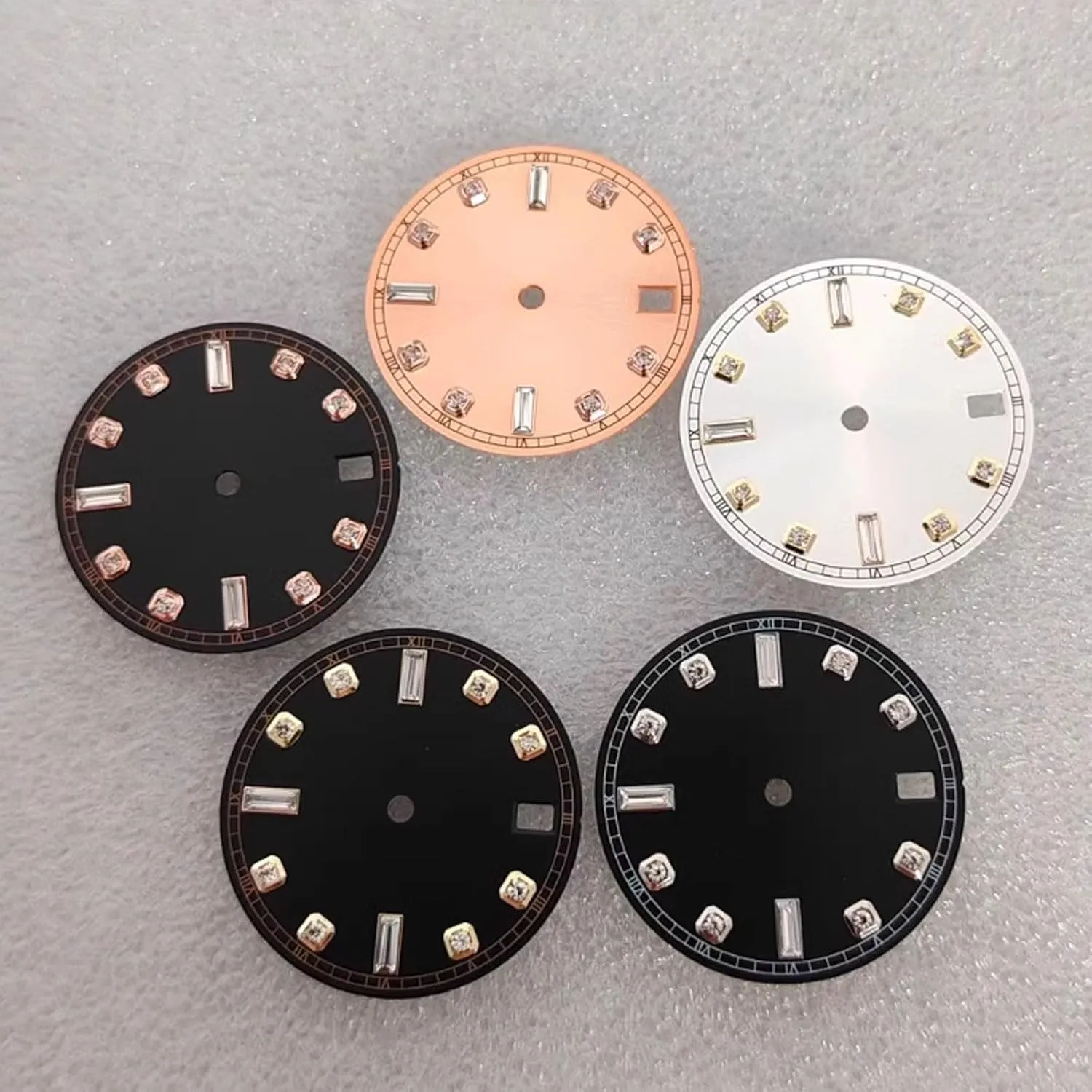 Accessories Stone Nail 28.5mm Dial No Luminous Suitable for Japanese NH35 NH36 Movement heed improvisation mortality warbler Watch 