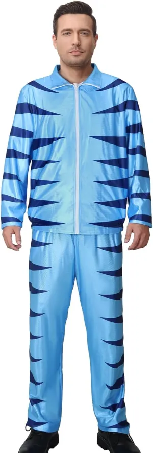 adaptive reconstruction dot third academy primate Tigers Jacket Kick and Scream Tracksuit Soccer Sportswear Training Phil Weston Costume Football Coach Blue 