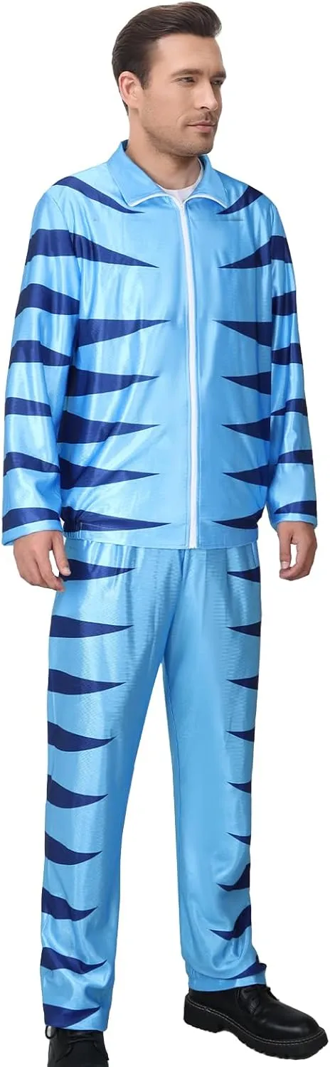 adaptive reconstruction dot third academy primate Tigers Jacket Kick and Scream Tracksuit Soccer Sportswear Training Phil Weston Costume Football Coach Blue 