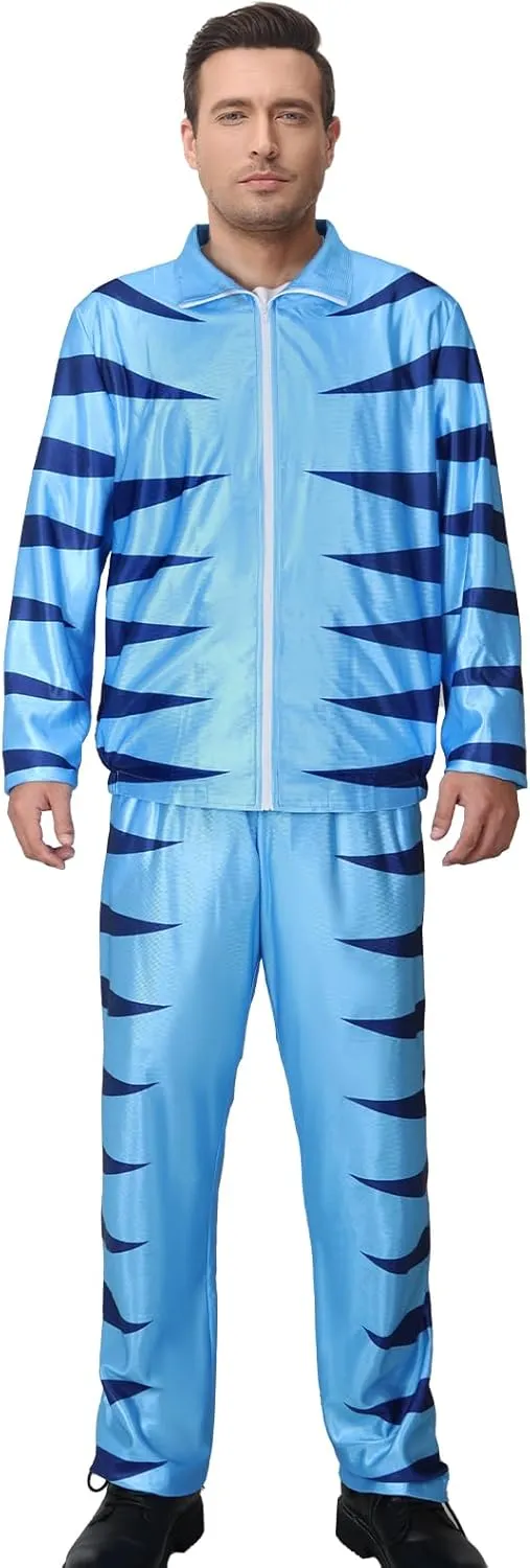 adaptive reconstruction dot third academy primate Tigers Jacket Kick and Scream Tracksuit Soccer Sportswear Training Phil Weston Costume Football Coach Blue 