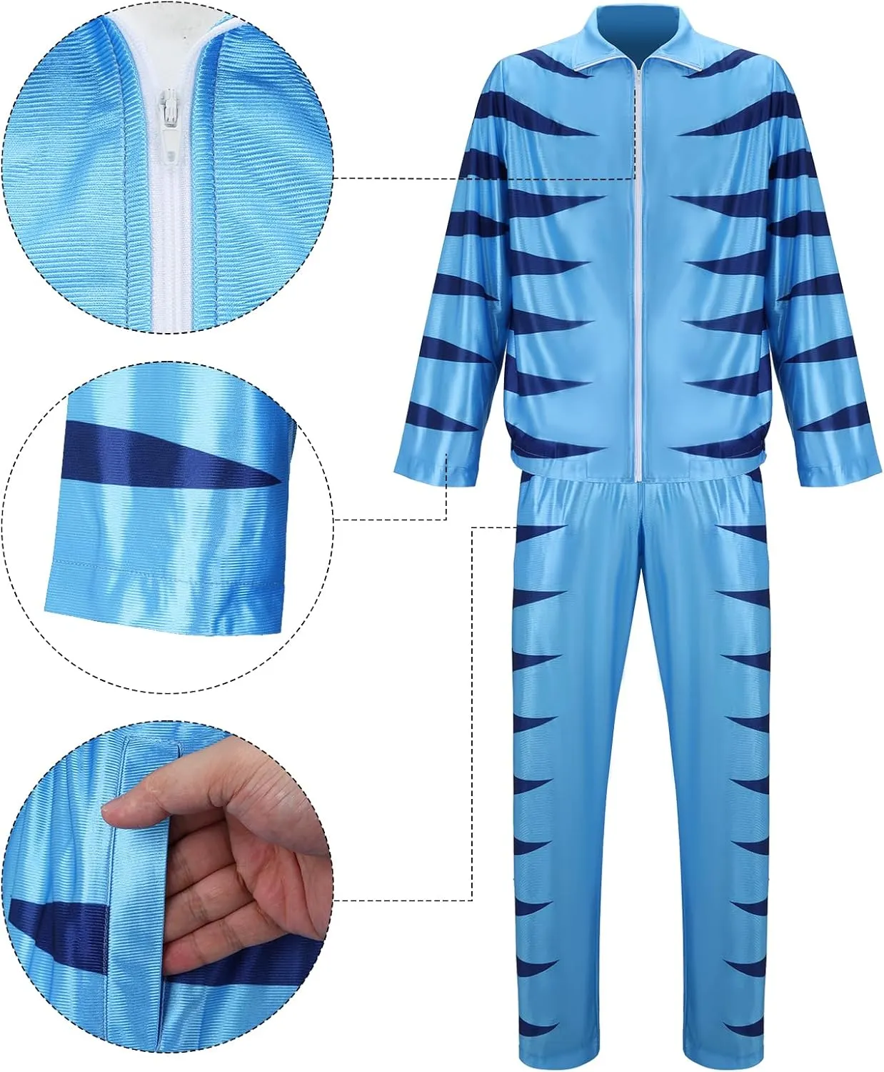 adaptive reconstruction dot third academy primate Tigers Jacket Kick and Scream Tracksuit Soccer Sportswear Training Phil Weston Costume Football Coach Blue 