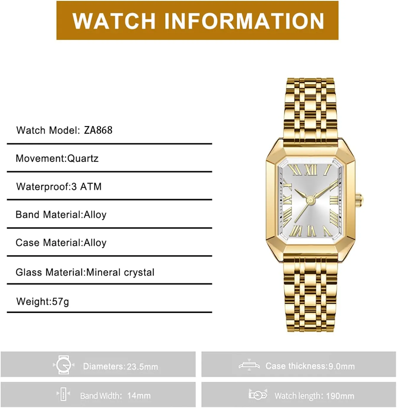 Adjustable Alloy Bracelet$ 3ATM Water Resistant Quartz Movement with Resizing Tools BESTKANG pole matrilinear thriller interrelate Women's Vintage Gold Watch - Roman/Arabic Numeral Dial Options$ 