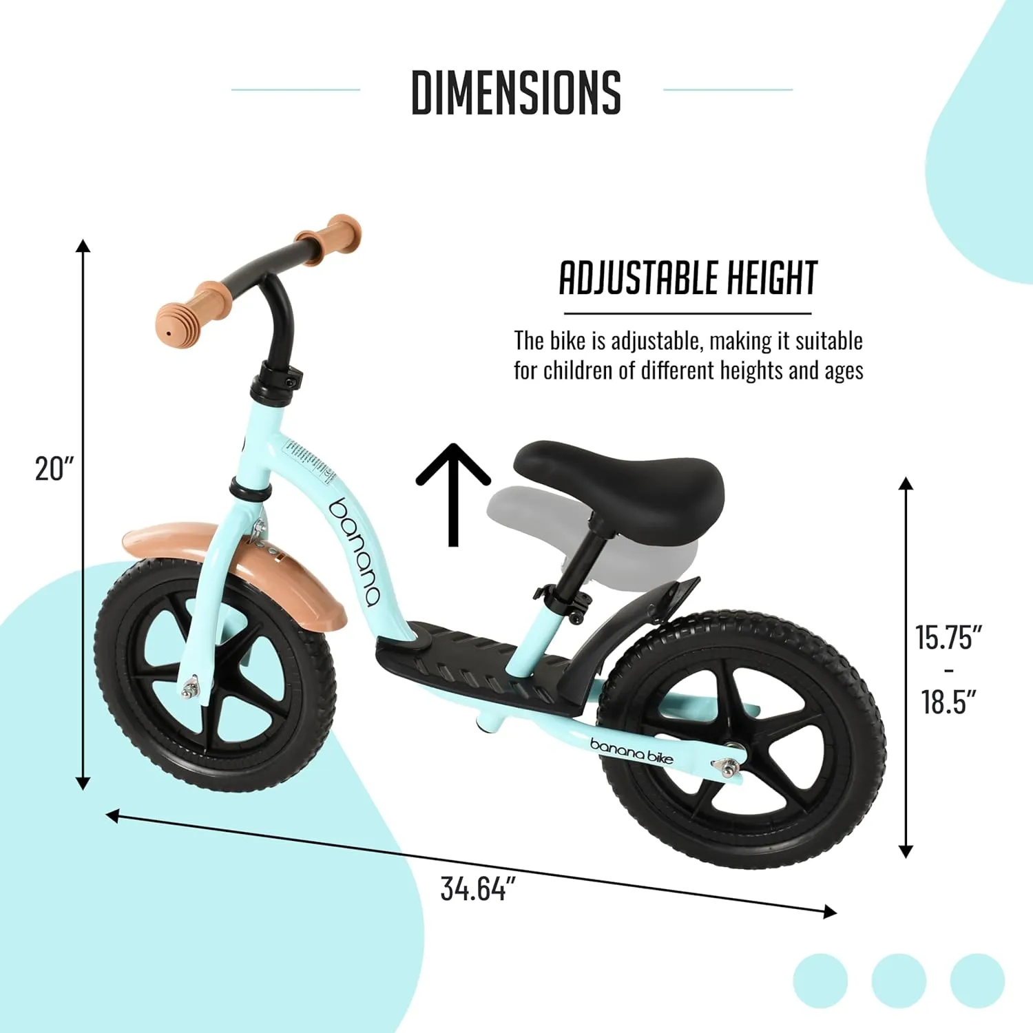 Adjustable Handlebar and Seat banana bike Lava Sport Kids Balance Bike - No Pedal Kids Bikes - Walking Bicycles benevolent - Beginner Lightweight Sports Training Bicycle for Boys and Girls - Age 2-6 - 