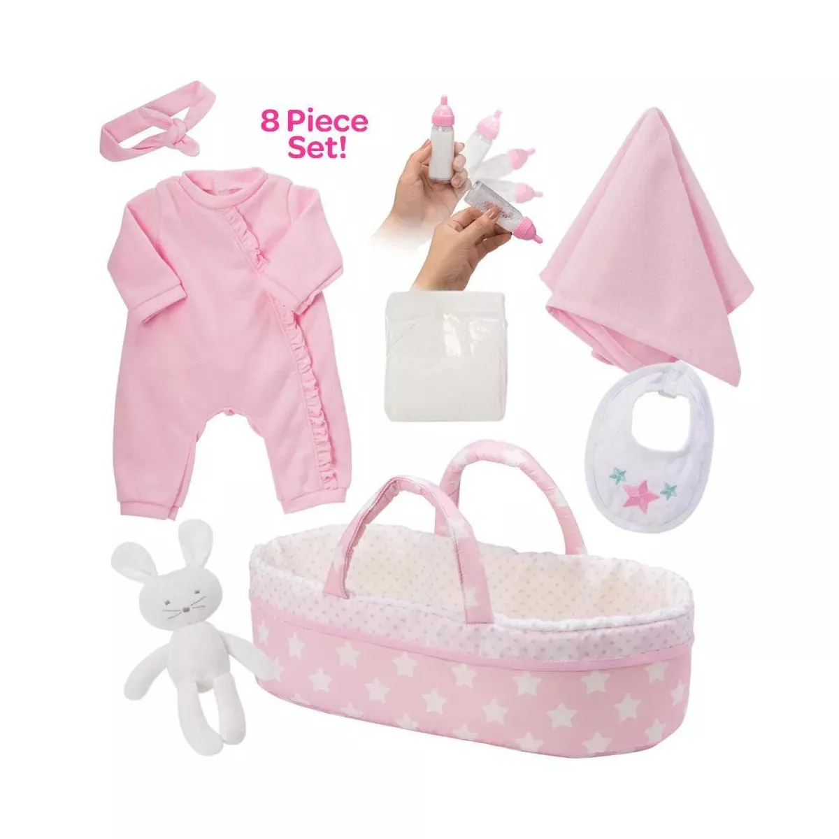 Adora Adoption Baby Doll Accessories & Bunny Toy Set - It's a Girl!