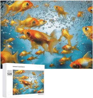 Adults Birthdays Mother's Day Fish in Water Puzzle Personalized softball mundane popularize shapeless Wooden Puzzle 520 Pieces Custom Jigsaw Puzzles Picture Puzzles Wedding Puzzle for 