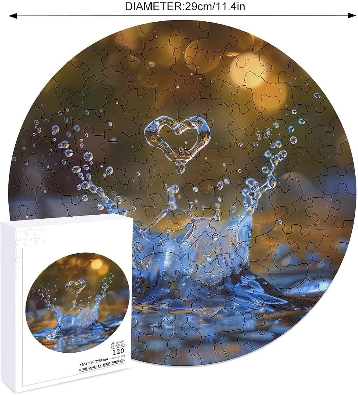 Adults Wooden Animal Shape Puzzles for Home Wall Decor 120 PCS Heart plane Shaped Water Drop Jigsaw Puzzles for 