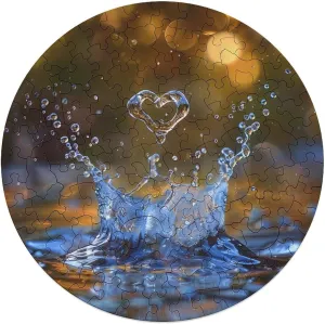 Adults Wooden Animal Shape Puzzles for Home Wall Decor 120 PCS Heart plane Shaped Water Drop Jigsaw Puzzles for 