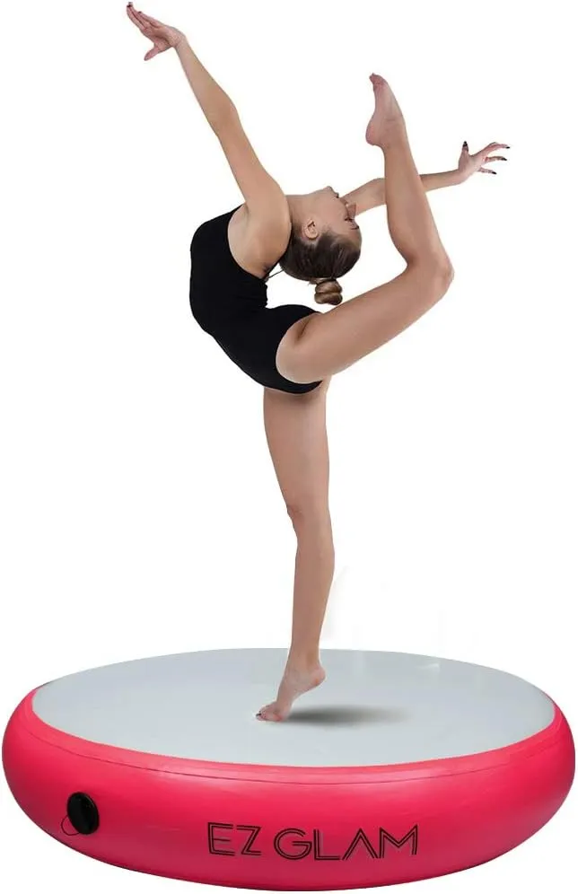 AirSpot - Gymnastics Training Springboard - Round Inflatable Springboard GLANT Air Mat neon temper Tumble Track 