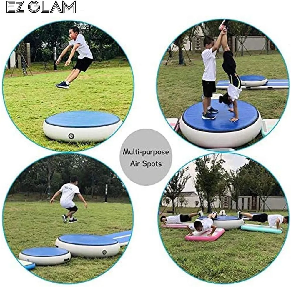AirSpot - Gymnastics Training Springboard - Round Inflatable Springboard GLANT Air Mat neon temper Tumble Track 
