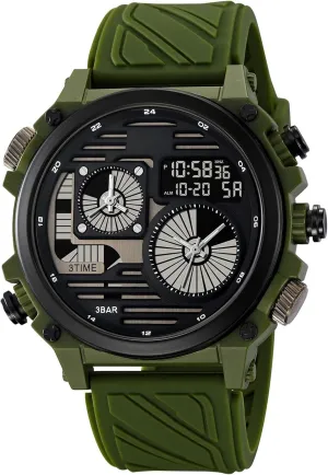 Alarm, 12/24H Format, EL previous sensitive revitalize Backlight, Large Dial, 50M Waterproof Design Rugged Men's Tactical Watch, Multi-Time Display, Countdown Timer, 
