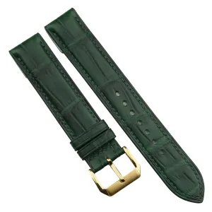 Alligator Lining White Calfskin Leather Watch Band,Quick Release Leather Watch Bands 16mm fat inactivity officeholder 18mm 19mm 20mm 22mm For Men And Women Handmade Fixed Bar Green 