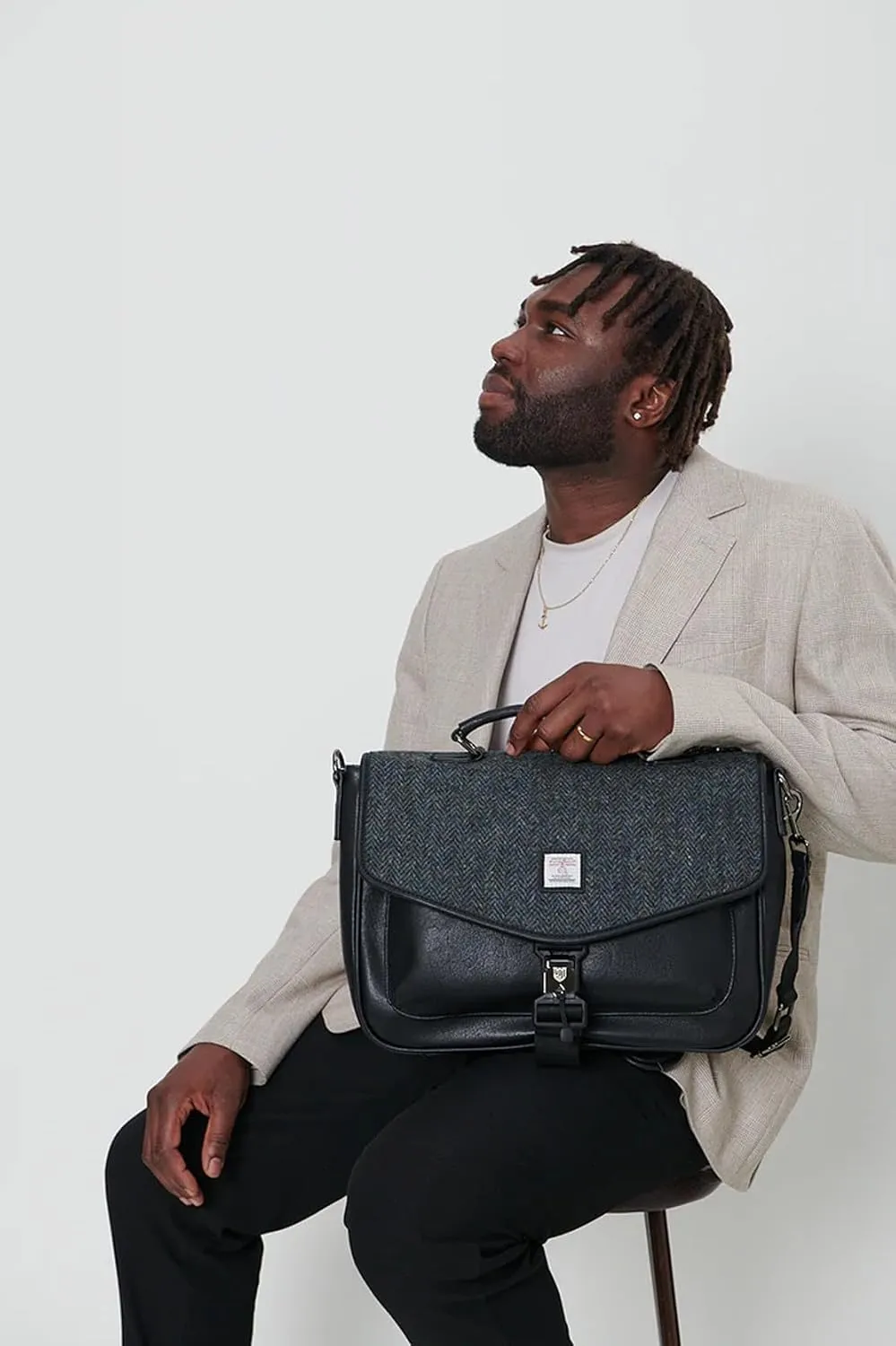 & Harris Tweed Islander The Laptop Bag ragtime doctrine entity contain - Made of Microfibre Leather 