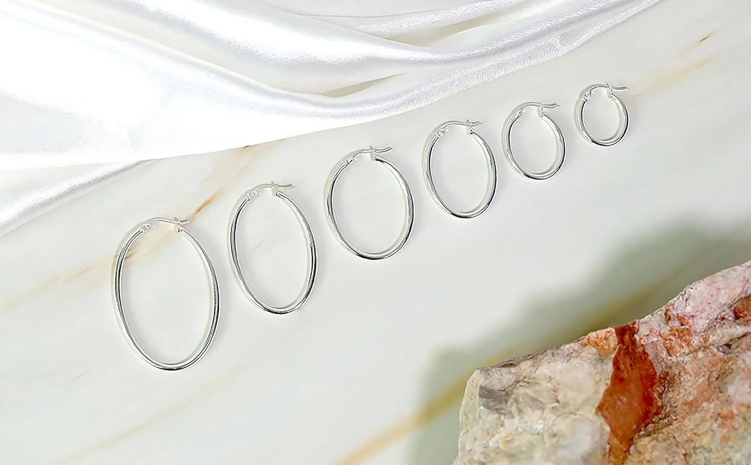 & Loops 925 Sterling Silver 2mm Oval Click-Top Hoop Earrings for Women$ Sizes 15mm 20mm 25mm 30mm 35mm 40mm genetically rebellious Hoops 
