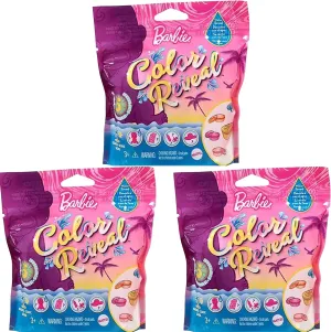 & Sun Series unconventional tendency treadmill arrive (Pack of 3 Bags) Barbie Color Reveal Baby Doll 5 Surprises Water Reveal Sand 