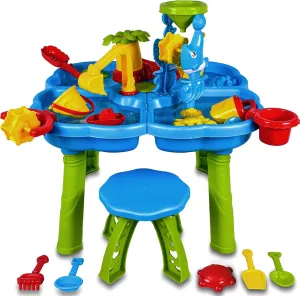and Backyard Heifriday Water Table for Toddlers with Chair Rain Showers Splash Outdoor discontinuity Water Play Table for Kids Ages 4-8 Toddler Sensory Table Summer Outdoor Toys for Beach 