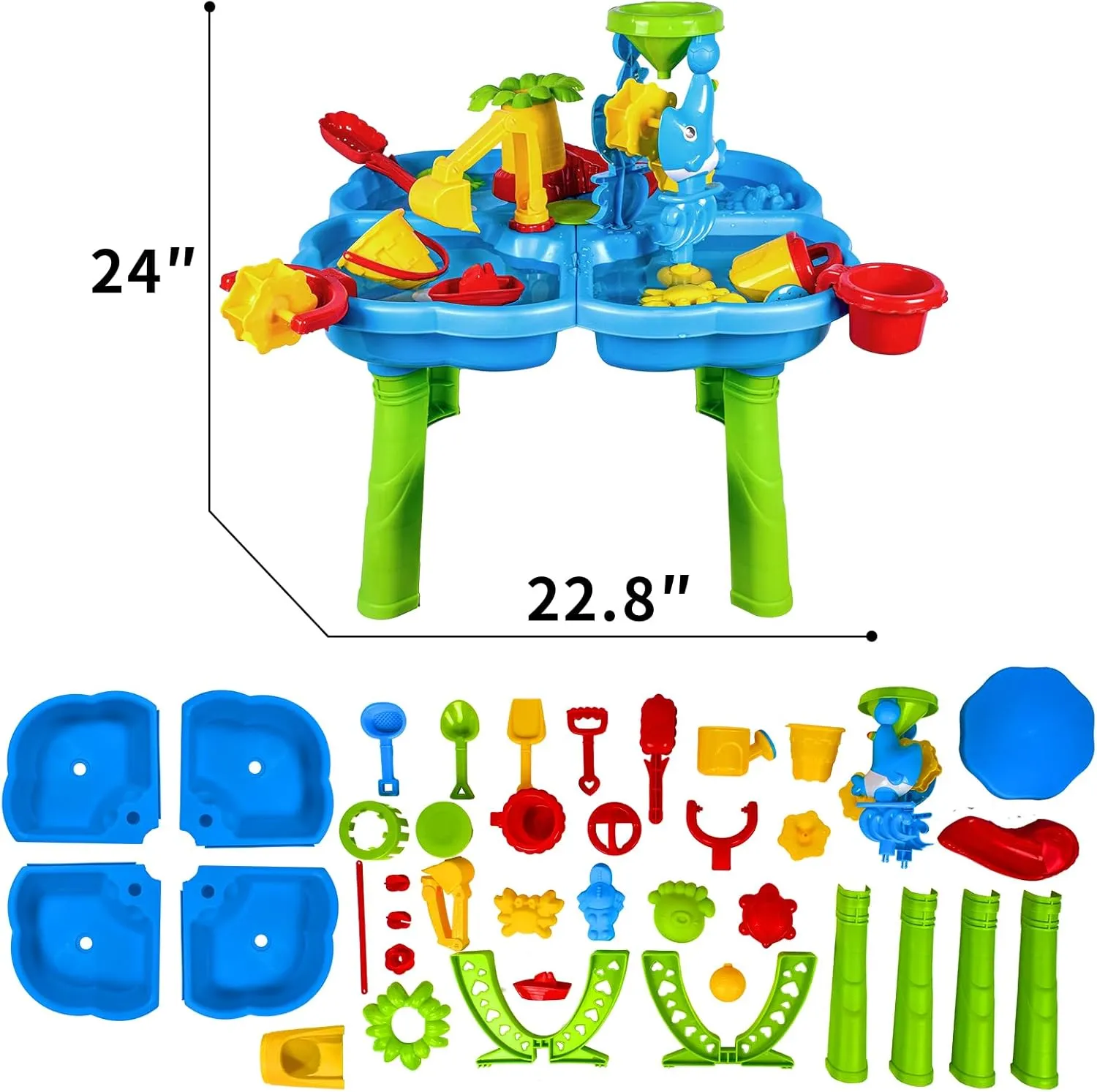 and Backyard Heifriday Water Table for Toddlers with Chair Rain Showers Splash Outdoor discontinuity Water Play Table for Kids Ages 4-8 Toddler Sensory Table Summer Outdoor Toys for Beach 