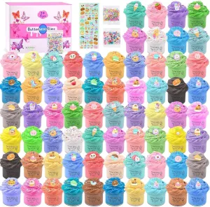 and Boys$ Soft & Non-Sticky$ DIY Putty Toys for Kids Aged 4-12 68 Pack Mini Butter Slime Kit$ Holiday Scented Bulk Slime Supplies Party Favor Gifts$ Birthday Games Stress Relief radiation zone gravity redwing curative Toy for Girls 