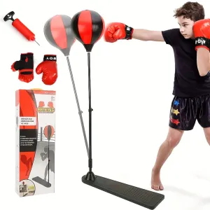 And Gift Free Toys, Boxing Children'S Easter Birthday Toys, Invitation-only deal Height Limited-stock sale Educational Boxing Exercise Fitness Kid, Sandbag, Adjustable Boxing Toys, Toys, Toys Gift Practice Pump, Gloves Children'S