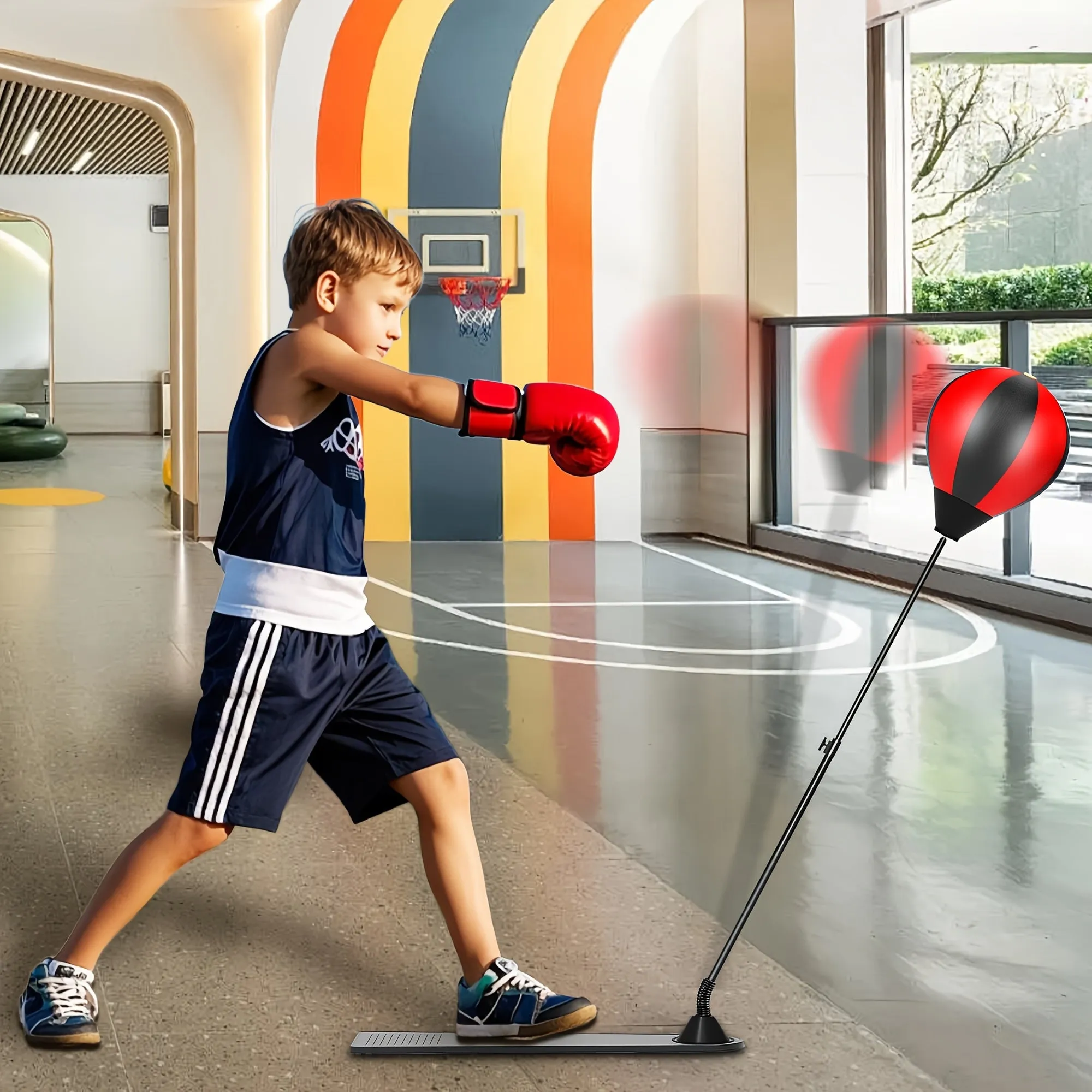 And Gift Free Toys, Boxing Children'S Easter Birthday Toys, Invitation-only deal Height Limited-stock sale Educational Boxing Exercise Fitness Kid, Sandbag, Adjustable Boxing Toys, Toys, Toys Gift Practice Pump, Gloves Children'S