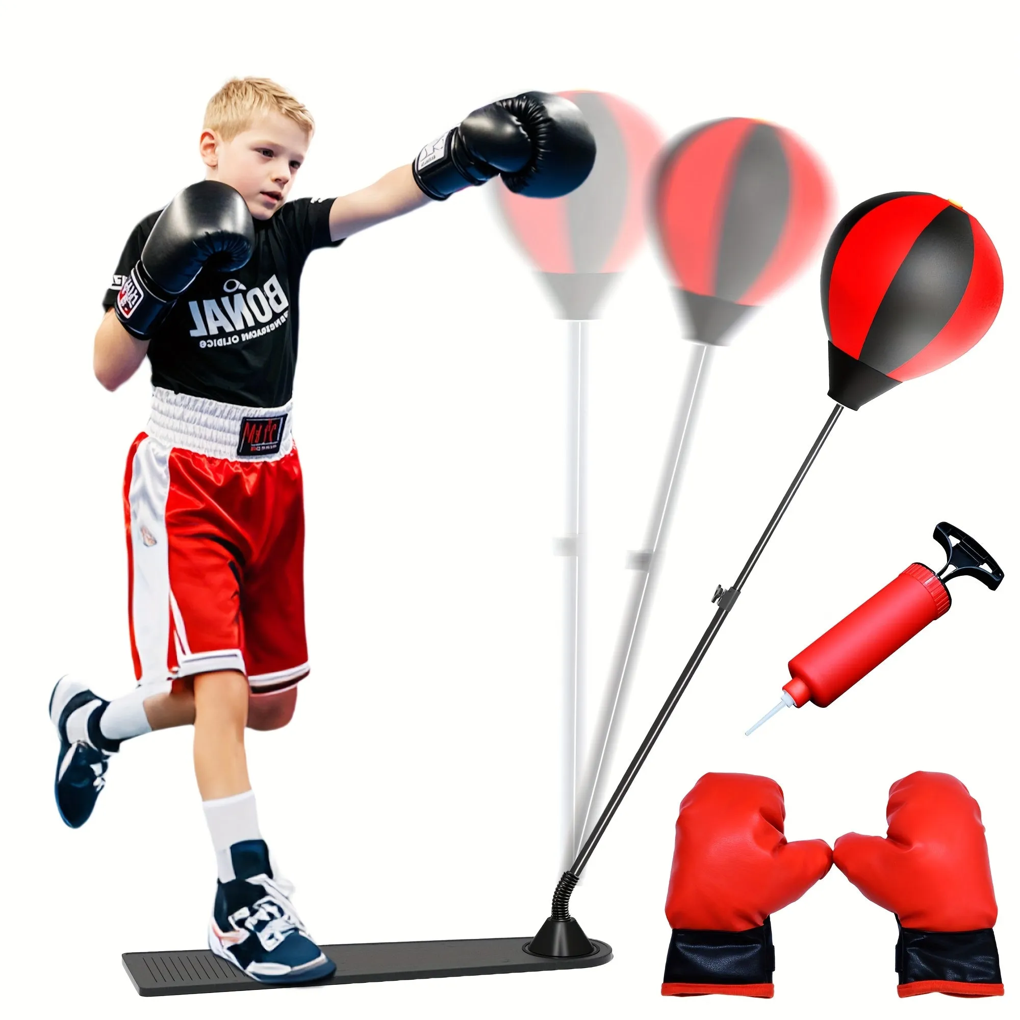 And Gift Free Toys, Boxing Children'S Easter Birthday Toys, Invitation-only deal Height Limited-stock sale Educational Boxing Exercise Fitness Kid, Sandbag, Adjustable Boxing Toys, Toys, Toys Gift Practice Pump, Gloves Children'S