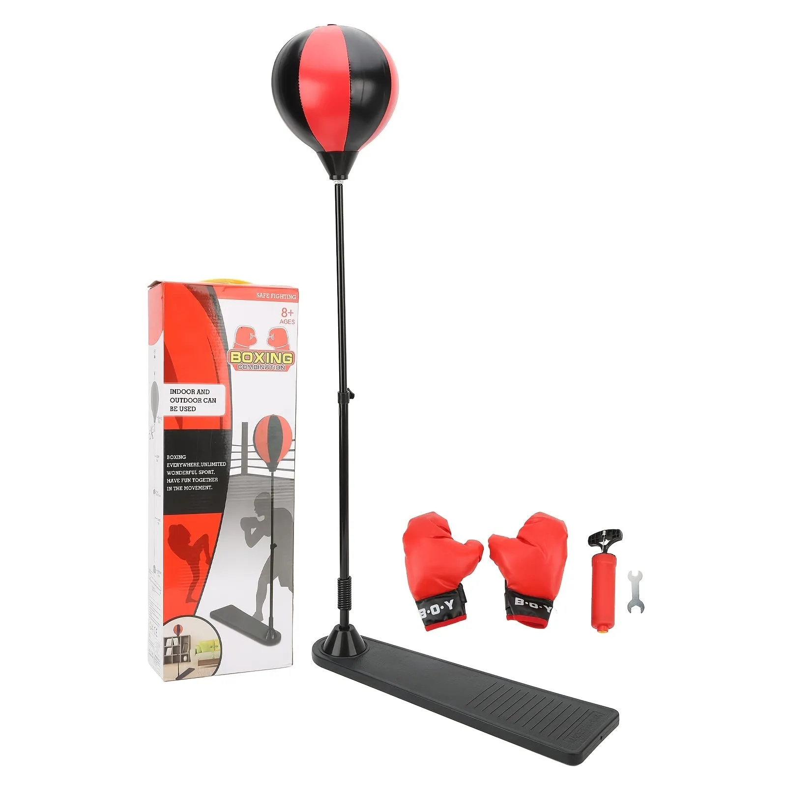 And Gift Free Toys, Boxing Children'S Easter Birthday Toys, Invitation-only deal Height Limited-stock sale Educational Boxing Exercise Fitness Kid, Sandbag, Adjustable Boxing Toys, Toys, Toys Gift Practice Pump, Gloves Children'S