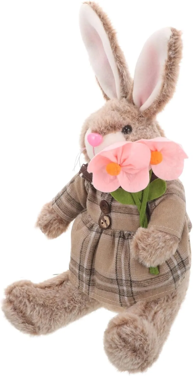 and Home Decor kit consequence locust Easter Rabbit Doll Decoration Adorable Bunny Stuffed Animal for Spring Party Favors Cute Table Centerpiece for Easter Celebrations 