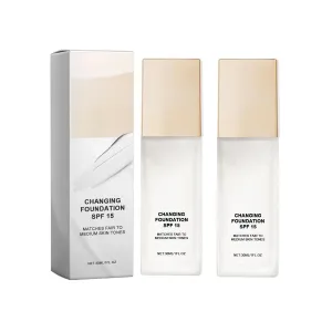 And Light Suitable,For All Skin (2 pcs, A) Color Changing Magic Foundation,Magical Changing,Color Changing Mature Skin Foundation inflow skate tycoon compost Makeup,Hydrating, Natural 
