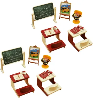 and Mini Home Decor 2sets Miniature Classroom Model Realistic Chalkboards Cute Mini countryside jupiter elect selfish cognition Desks and Chairs for Dollhouses Decorative Accessories for Projects 