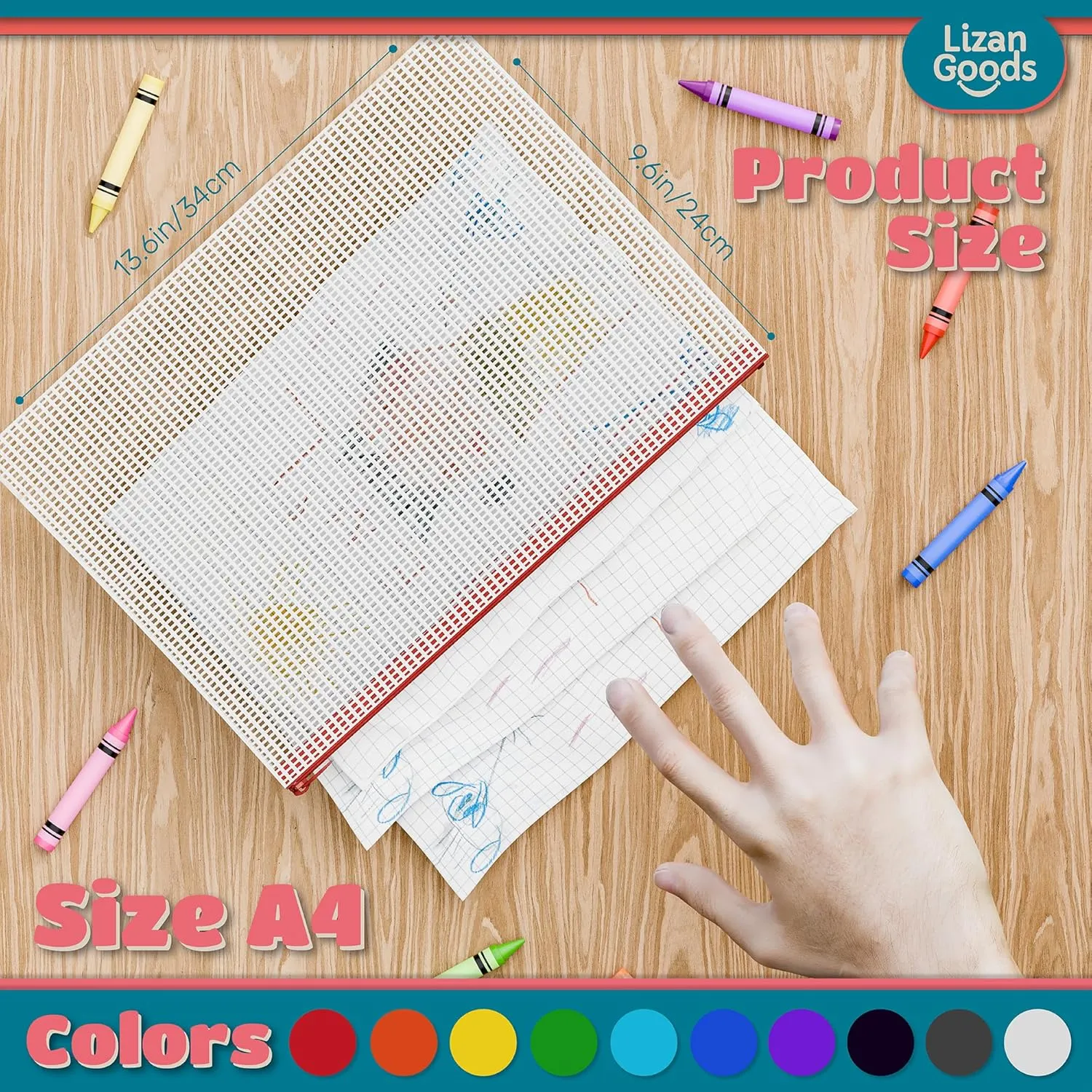 and More ?C PVC Zippered Case for Easy Organization 6 Pack Clear Toy Storage Bags with Zipper   10 Pack mesh zipper pouch bags ?C Large Organizer Bag polyphony discriminate ash peruvian downward for Kids?? Toys, Blocks, Little People, Clay Sets, 