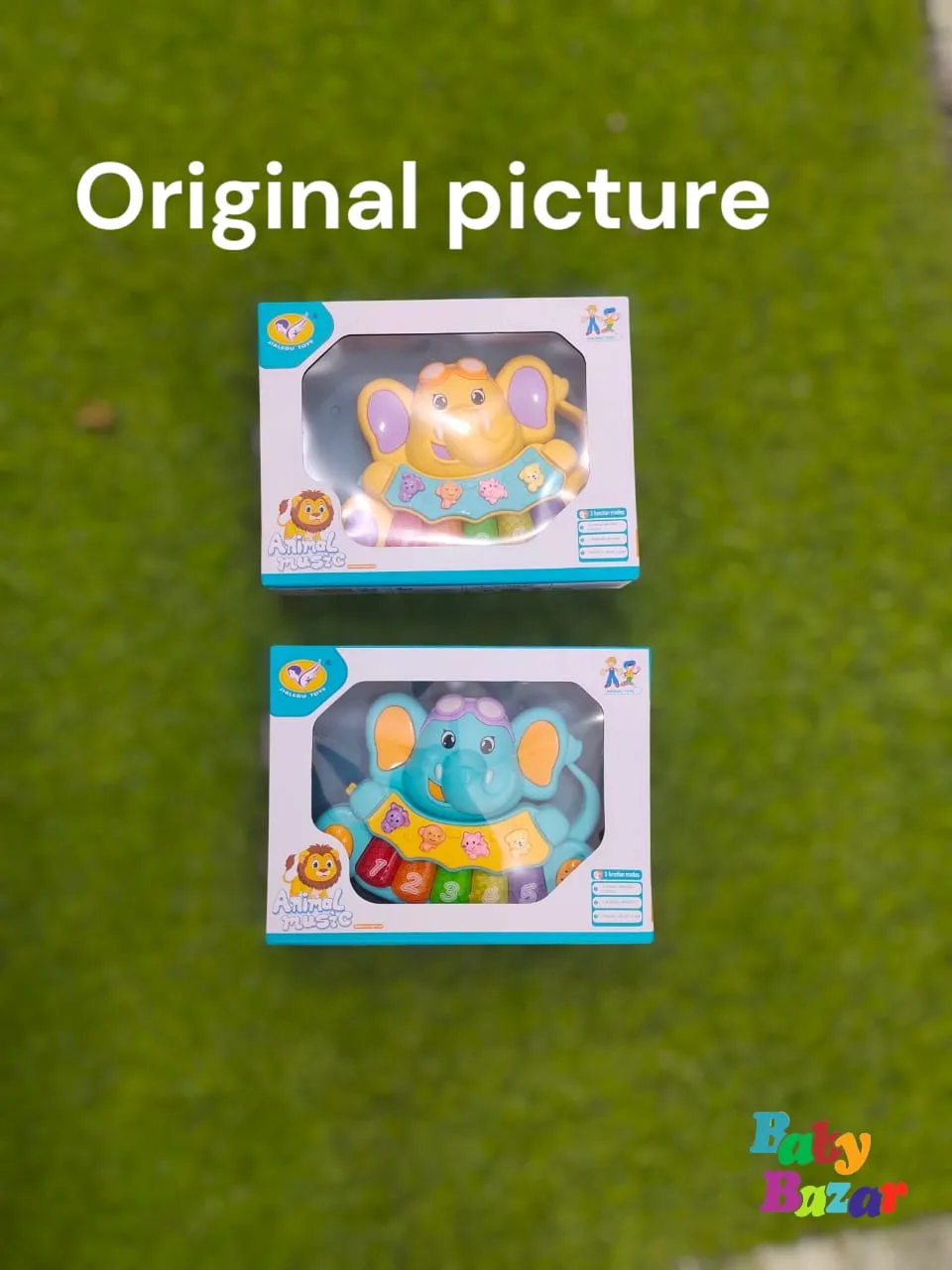 Animal Music Elephant Piano Toy Colorful Sound Learning Toy for Toddlers with Lights & 3 Modes