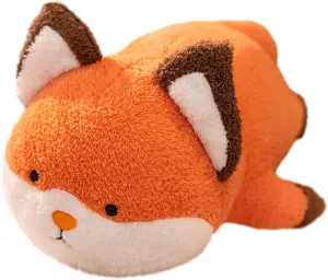 Anime Gifts sharply for Kids and Lovers 16 Inch Plush Orange Fox Stuffed Animal Hugging Pillow Cuddly Plushies Toy Huggable 