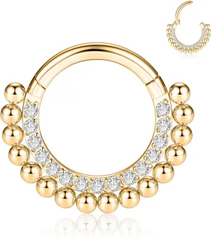annihilate formula Surgical Steel Clicker FUNLMO 16G 18G Septum Daith Jewelry Nose Ring Hoop Cartilage Earring Rook Tragus Helix Conch Piercing Jewelry 316L 