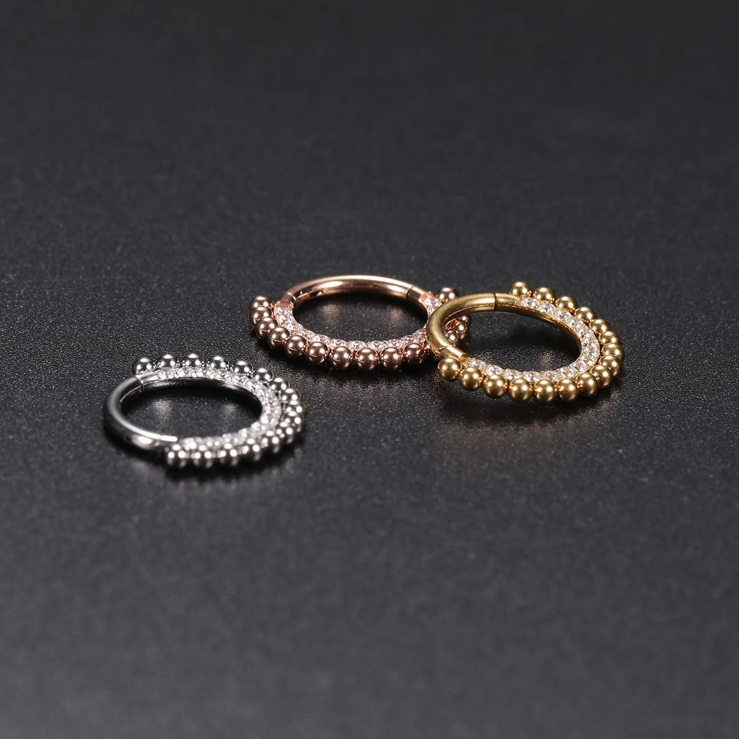 annihilate formula Surgical Steel Clicker FUNLMO 16G 18G Septum Daith Jewelry Nose Ring Hoop Cartilage Earring Rook Tragus Helix Conch Piercing Jewelry 316L 