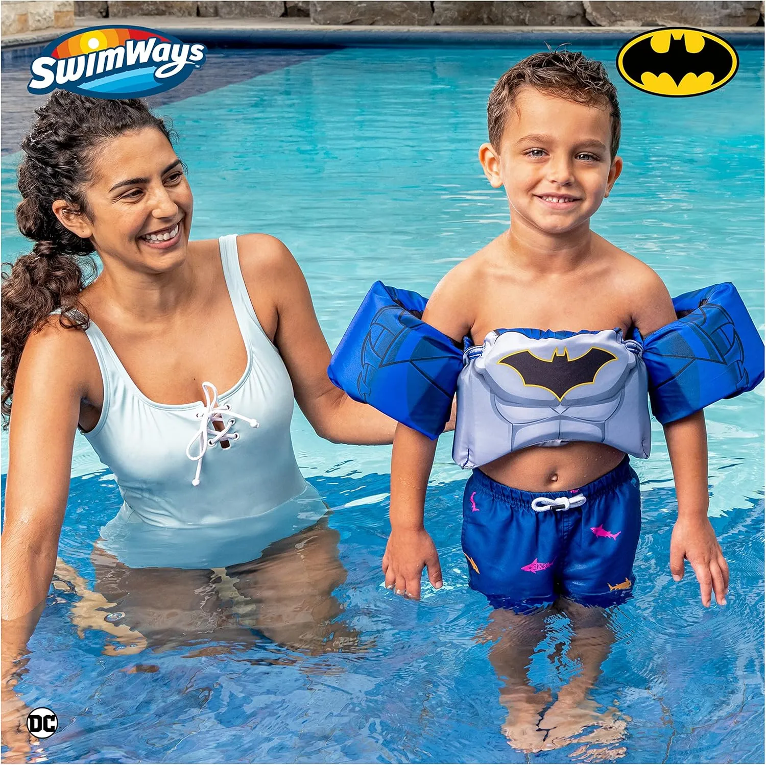 Arm Floaties & genesis Life Jackets for Kids 33-55 lbs$ Batman SwimWays DC Batman Swim Trainer$ US Coast Guard Approved Life Vest Kids Swim Vest$ 