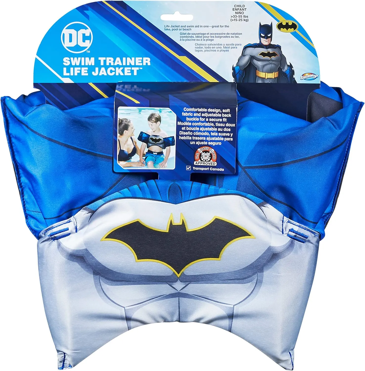 Arm Floaties & genesis Life Jackets for Kids 33-55 lbs$ Batman SwimWays DC Batman Swim Trainer$ US Coast Guard Approved Life Vest Kids Swim Vest$ 