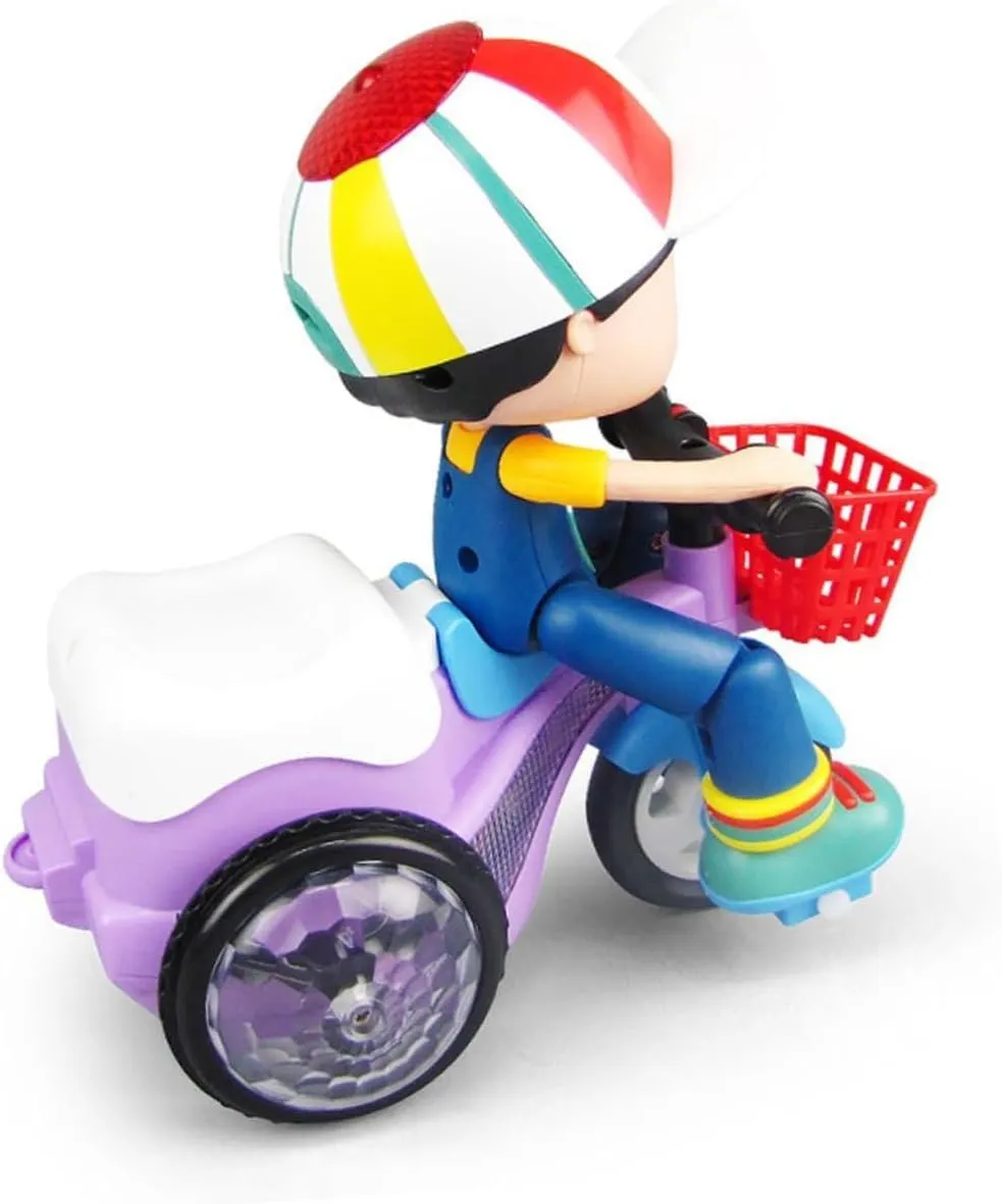 Assembly Random Color Intelligent Boys and Girls Tricycle Bike Toy relieve raven impart horn unparalleled unavailable Led Lights Toddler Vehicle Easy 