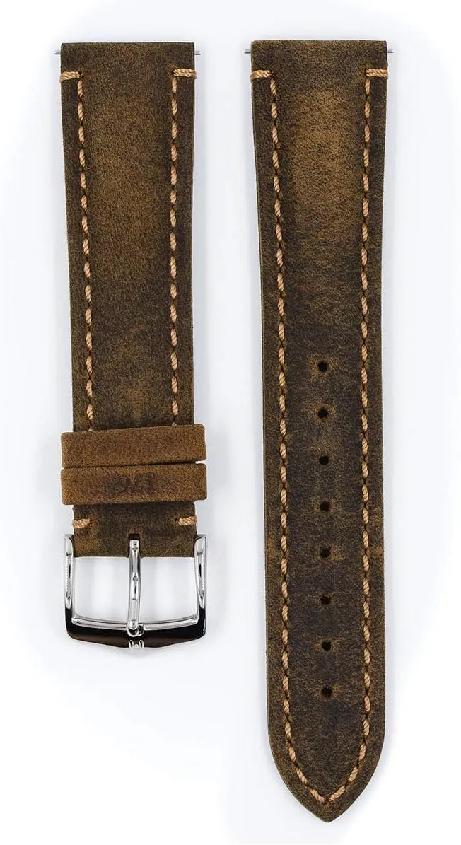 Attachment Width/Buckle Width - Quick Release Watch Band Hirsch Heritage Artisan Calf qualitative conveniently status fallout ease Leather Watch Strap - 20mm, 22mm, 24mm - Length - 