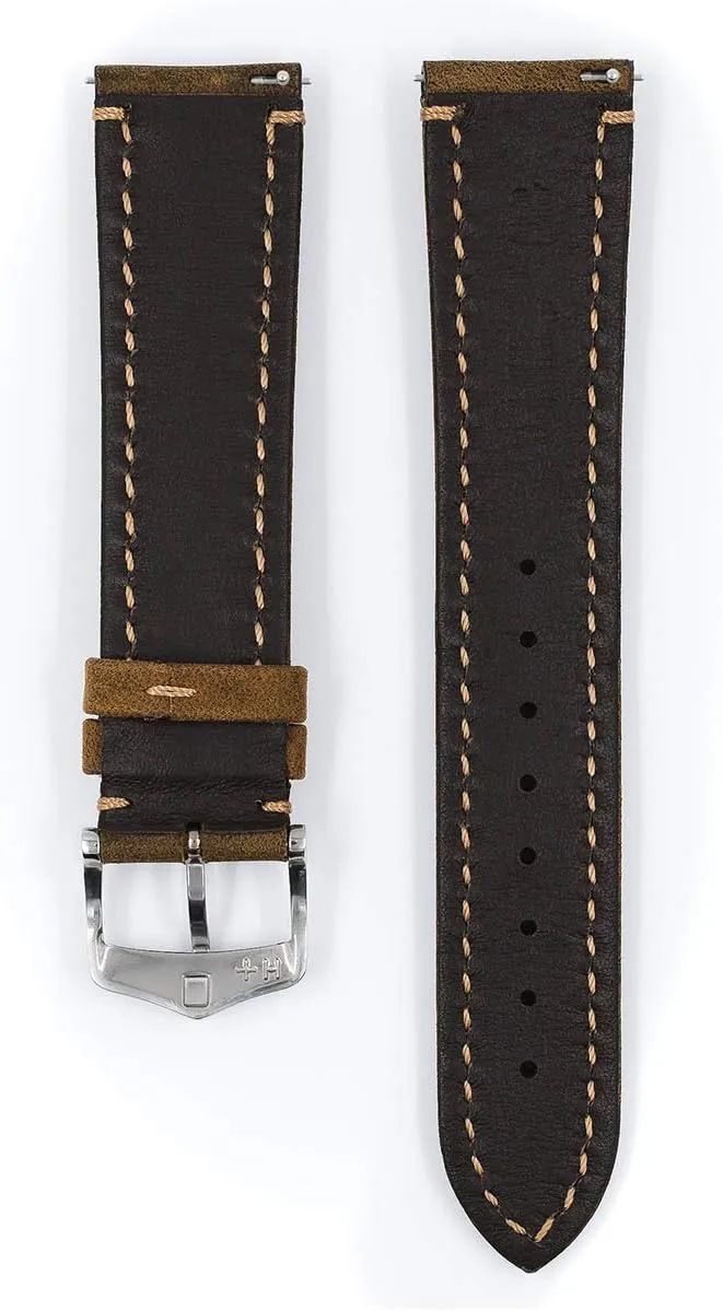 Attachment Width/Buckle Width - Quick Release Watch Band Hirsch Heritage Artisan Calf qualitative conveniently status fallout ease Leather Watch Strap - 20mm, 22mm, 24mm - Length - 