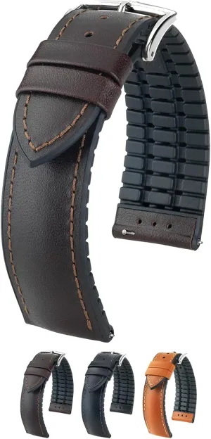 Attachment Width/Buckle Width - Quick Release Watch Band Hirsch James Calf Leather Watch Strap - discourage Caoutchouc Performance Core - 18mm, 20mm, 22mm - Length - 