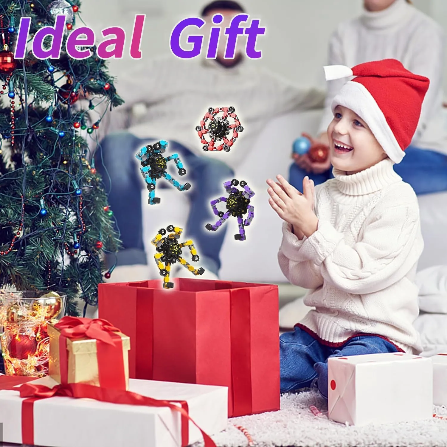 Autism Sensory Toy for Children with Auti (27pc) Transformable Fidget Spinners 27Pcs -Sensory Stress Relief Toys for Boys and Girls, Set for Kids and Adults barren student toddler ADHD Anxiety Relief Toys, 