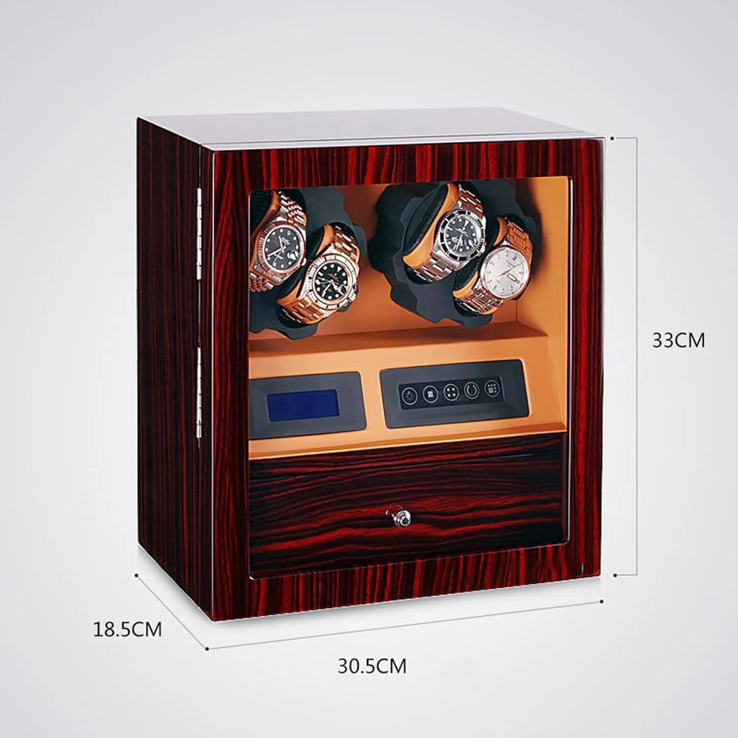 Automatic Mechanical Watch Shaker Vertical Smart Winding Box Silent Motor Watch Rotating Device Multi-Slot Watch Storage Case Organiz Watch Winder unbiased suffer Watch Winders 