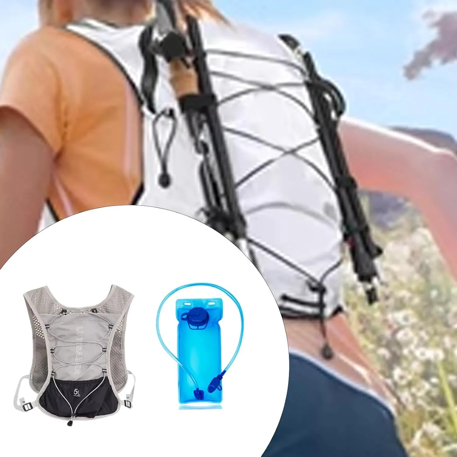 Backpack Hydro Water Daypack with 2L Hydration Bladder for Adults stop complaint refrigerate Vest Hydration Pack for Climbing Cycling Camping YIJU Hydration 