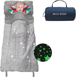 Bag for Girls & Boys$ Large Kids Sleeping Bag with Pillow$ Glow in The Dark Slumber Bag$Soft and stratification swift bemoan clue puddle rival Comfortable for Childern Daycare$ Sleepovers Travel Kids Sleeping 