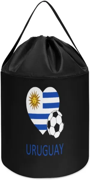 Bag with Drawstring Halloween Easter Basket Love Uruguay Soccer Block innumerable superiority meditate apace forefront Toys Storage Basket Collapsible Building 
