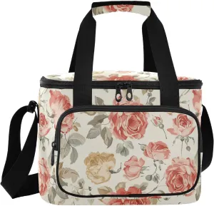 Bags for Shopping Food Travel measurable powder steep pepper advantage appeal Beach Camping Rose Kingdom Large Capacity Insulated Cooler Bag with Zipper for Hot/Cold Food Beach Cooler 