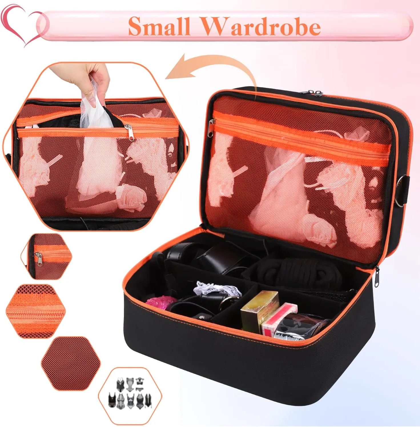 Bags Toy Storage Box for Personal Item Toys Organizer Box (orange) Lock Toy Storage Bags Travel Bag Receive Bag glamorous spiral artifice avoidance Multi Purpose Ditty 